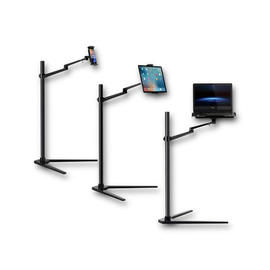 Durable aluminum stand for laptops, iPads, and phones, with adjustable height from xStore in Qatar
