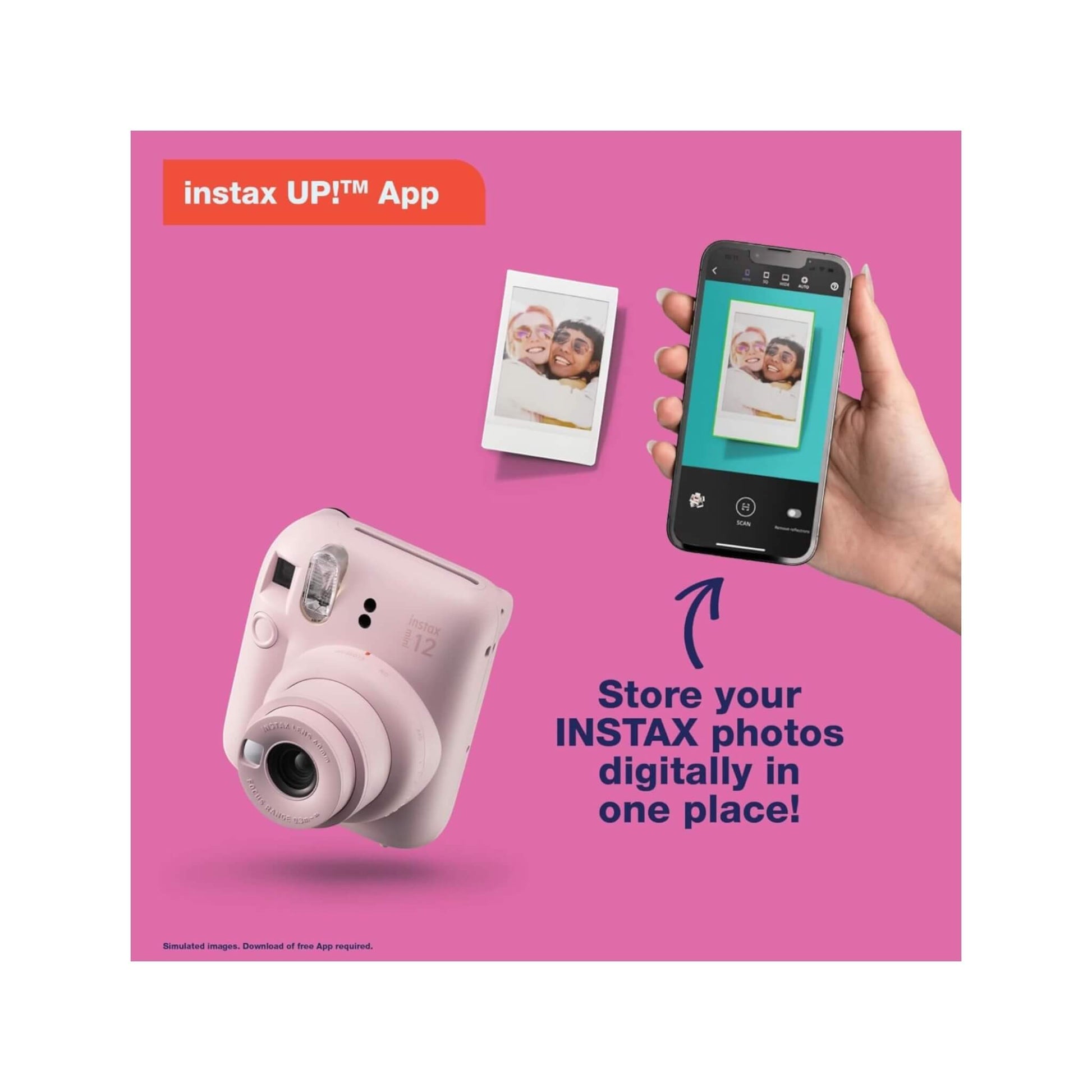 ‫كاميرا فورية fujifilm instax mini 12 بتصميم مدمج وأنيق متوفرة لدى اكس ستور في قطر‬