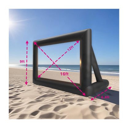 Inflatable Movie Screen، Triangular stand design with D-rings for added stability and support, from xStore.qa in Qatar.