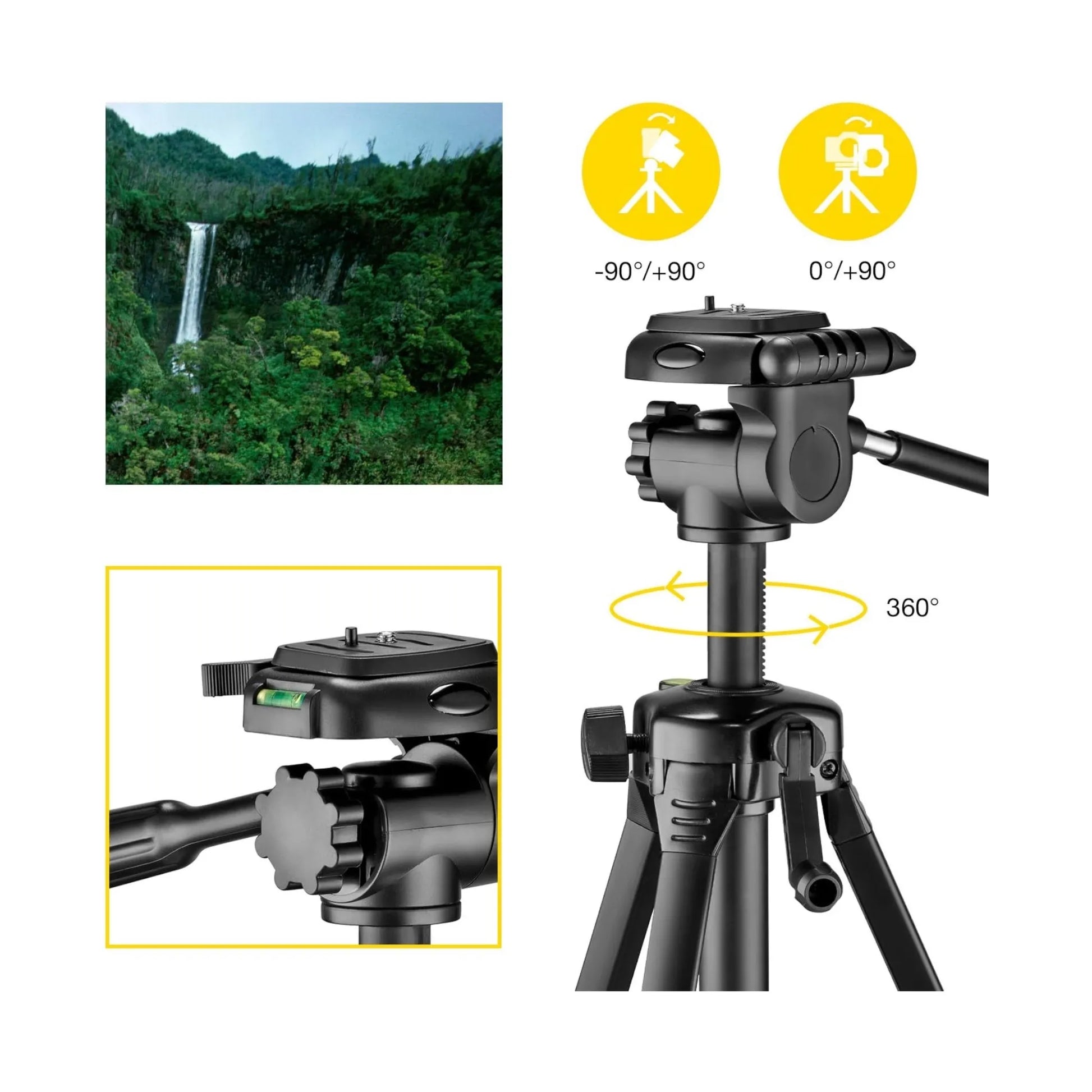 ‫احصل علي ستاند تصوير National Geographic من اكس ستور في قطر. من الألمنيوم برأس ثلاثي الاتجاهات، ضبط سهل وشنطة حمل أصلية للتنقل 