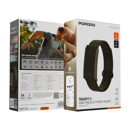 ‫سوار Porodo Trackfit X ذكي لتتبع اللياقة والصحة‬