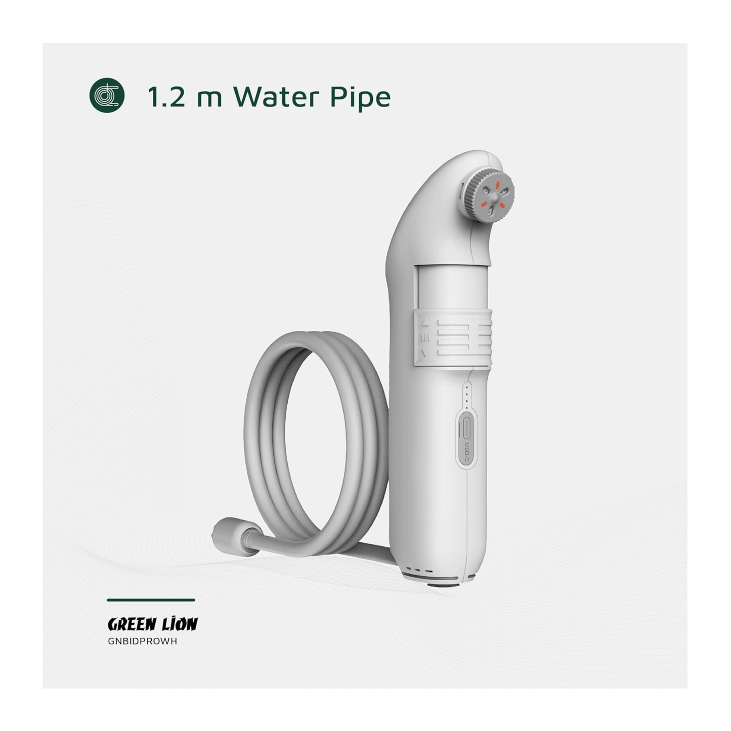 Bidet Pro Portable Rechargeable Travel Bidet, 1.2m water pipe for extended reach and convenience.