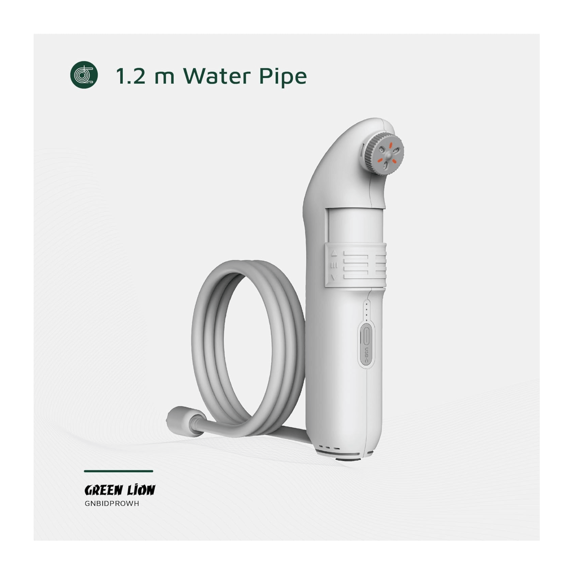 Bidet Pro Portable Rechargeable Travel Bidet, 1.2m water pipe for extended reach and convenience.