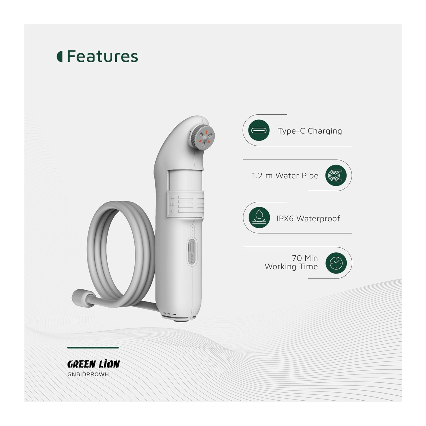 Bidet Pro Portable Rechargeable Travel Bidet, Dual spray modes for adjustable water pressure.