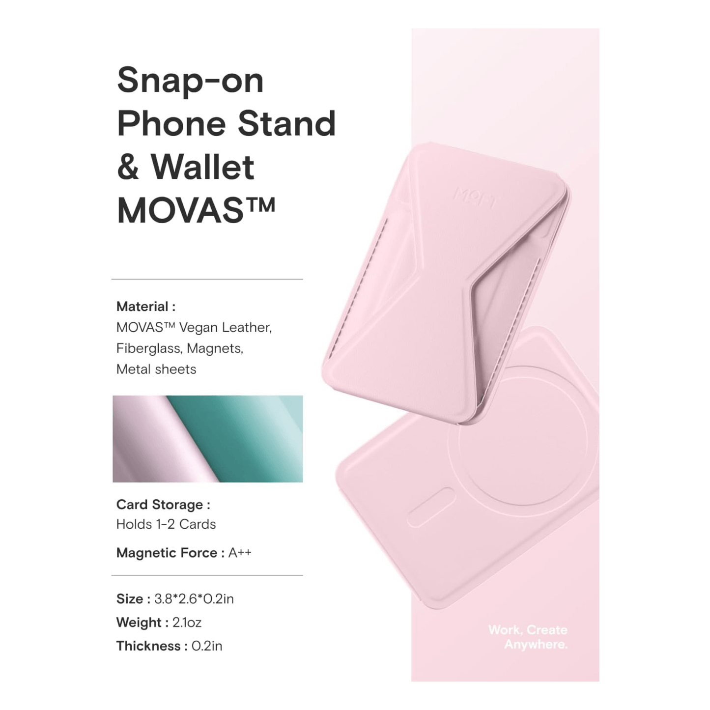 MOFT Magnetic Wallet Stand - MagSafe - Pink
