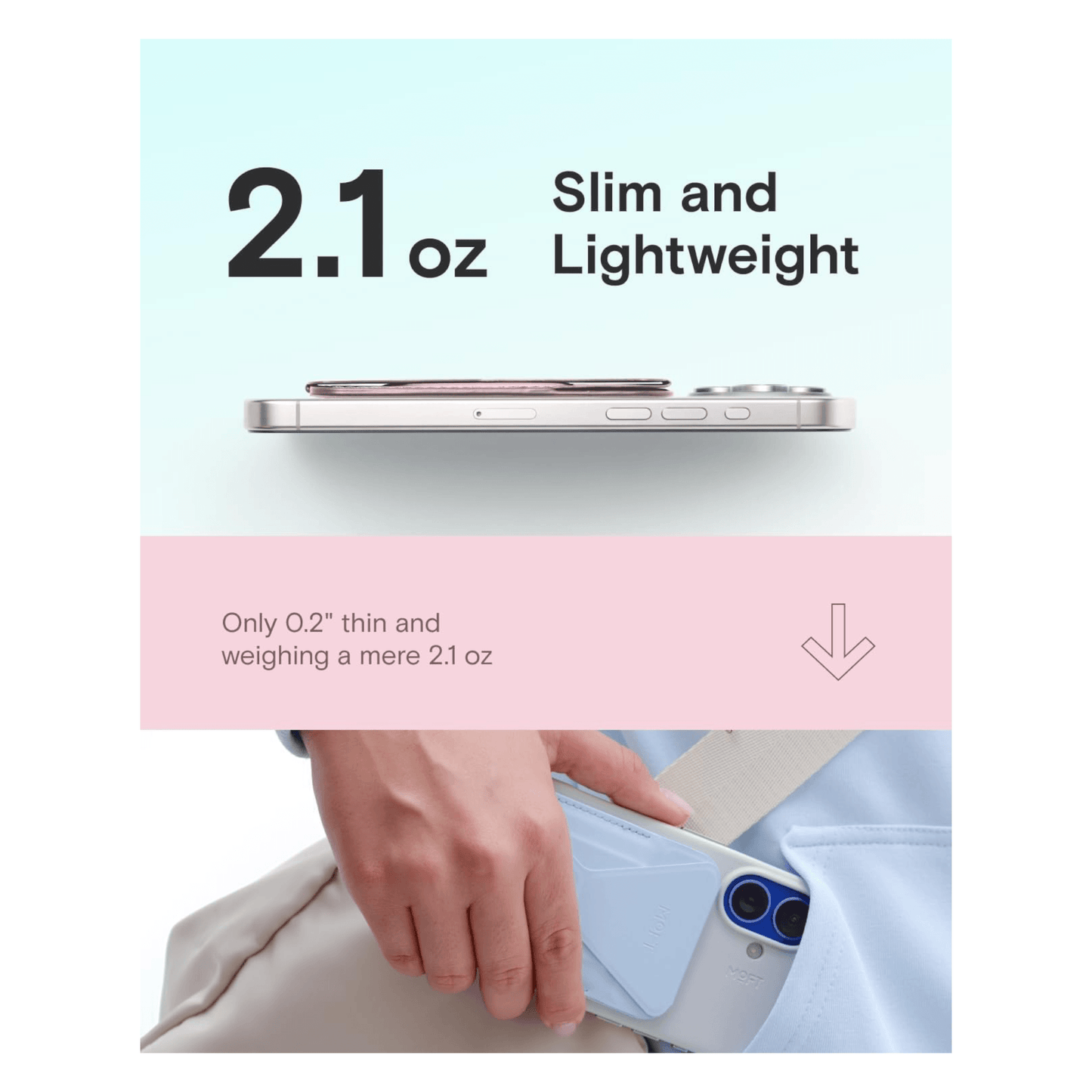 MOFT Magnetic Wallet Stand - MagSafe - Pink