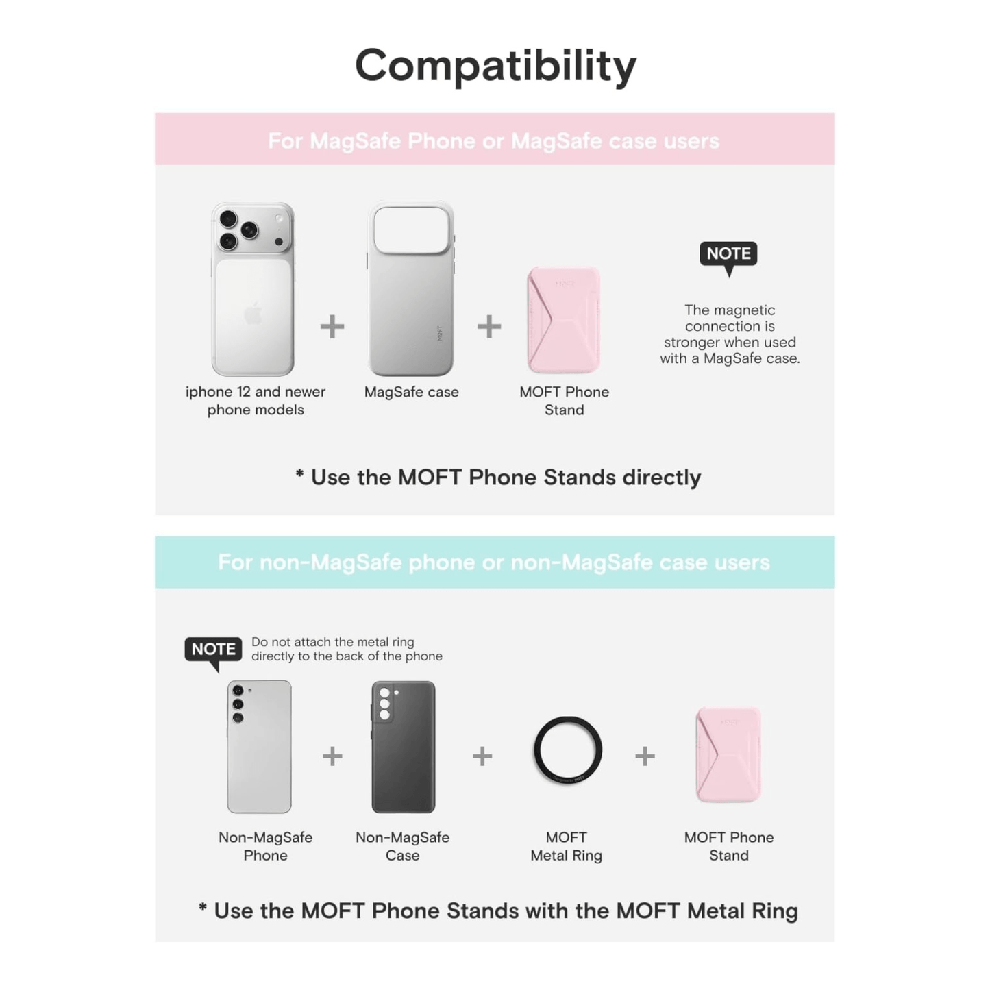 MOFT Magnetic Wallet Stand - MagSafe - Pink