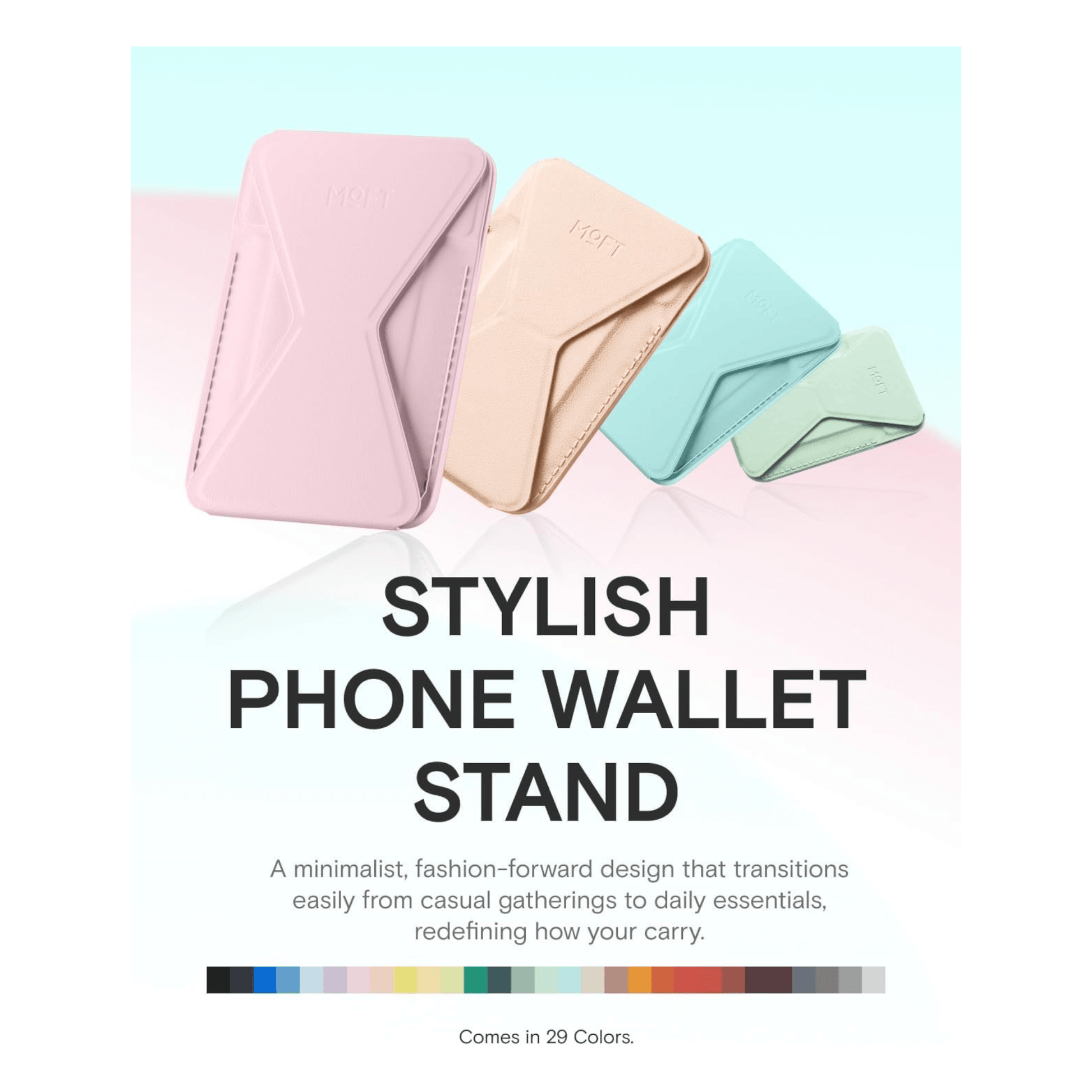 MOFT Magnetic Wallet Stand - MagSafe - Pink