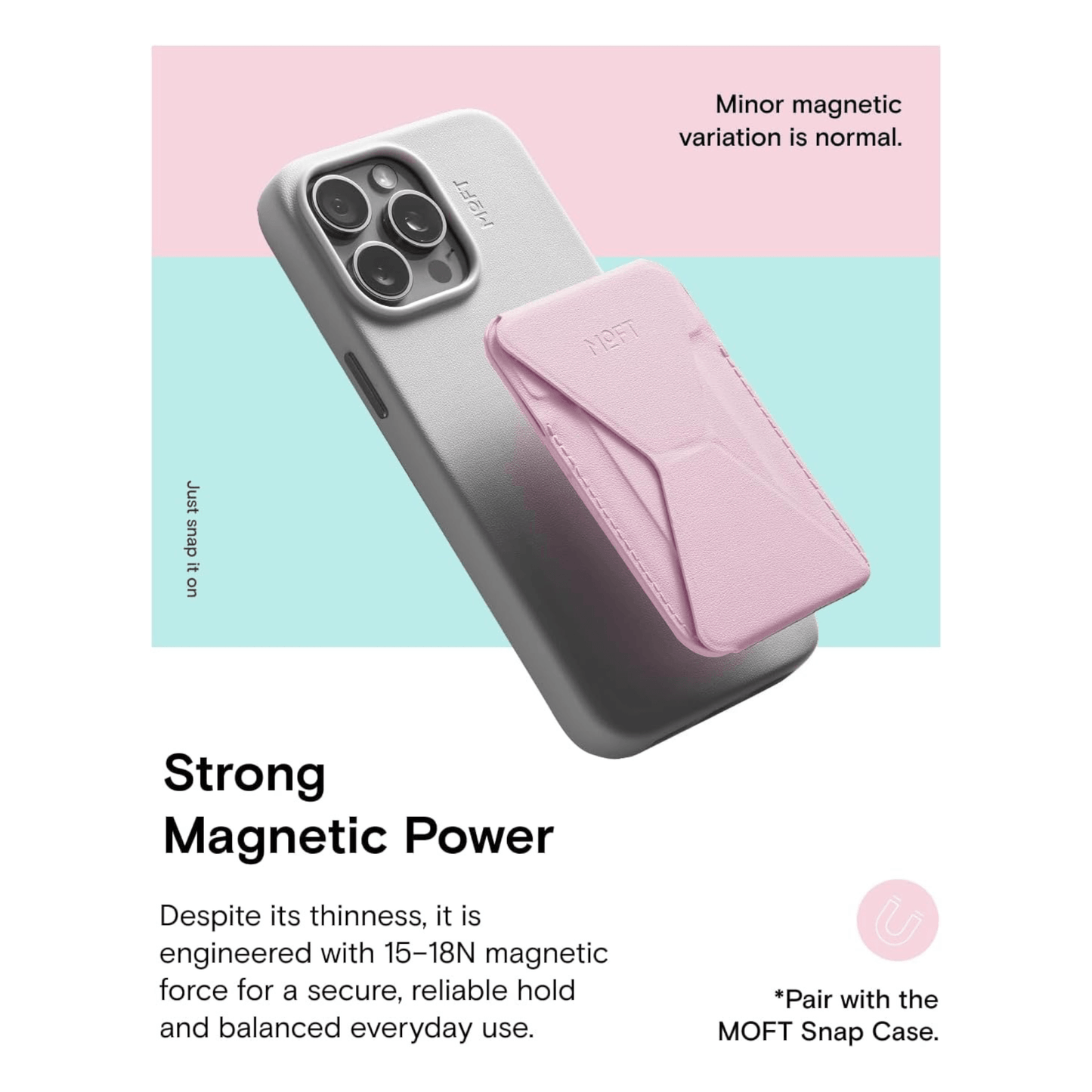 MOFT Magnetic Wallet Stand - MagSafe - Pink