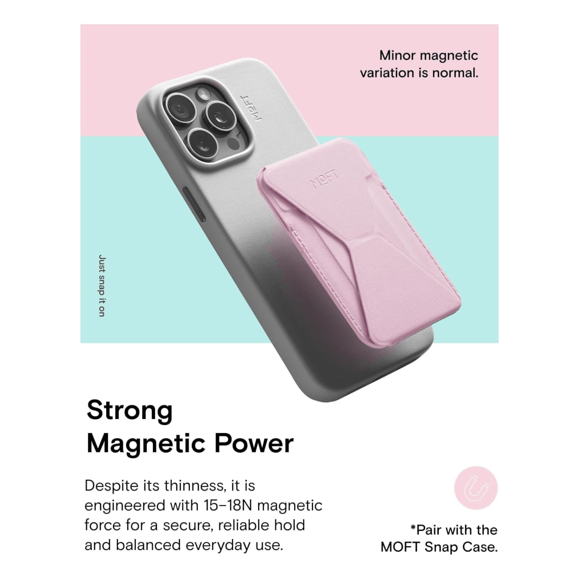 MOFT Magnetic Wallet Stand - MagSafe - Pink