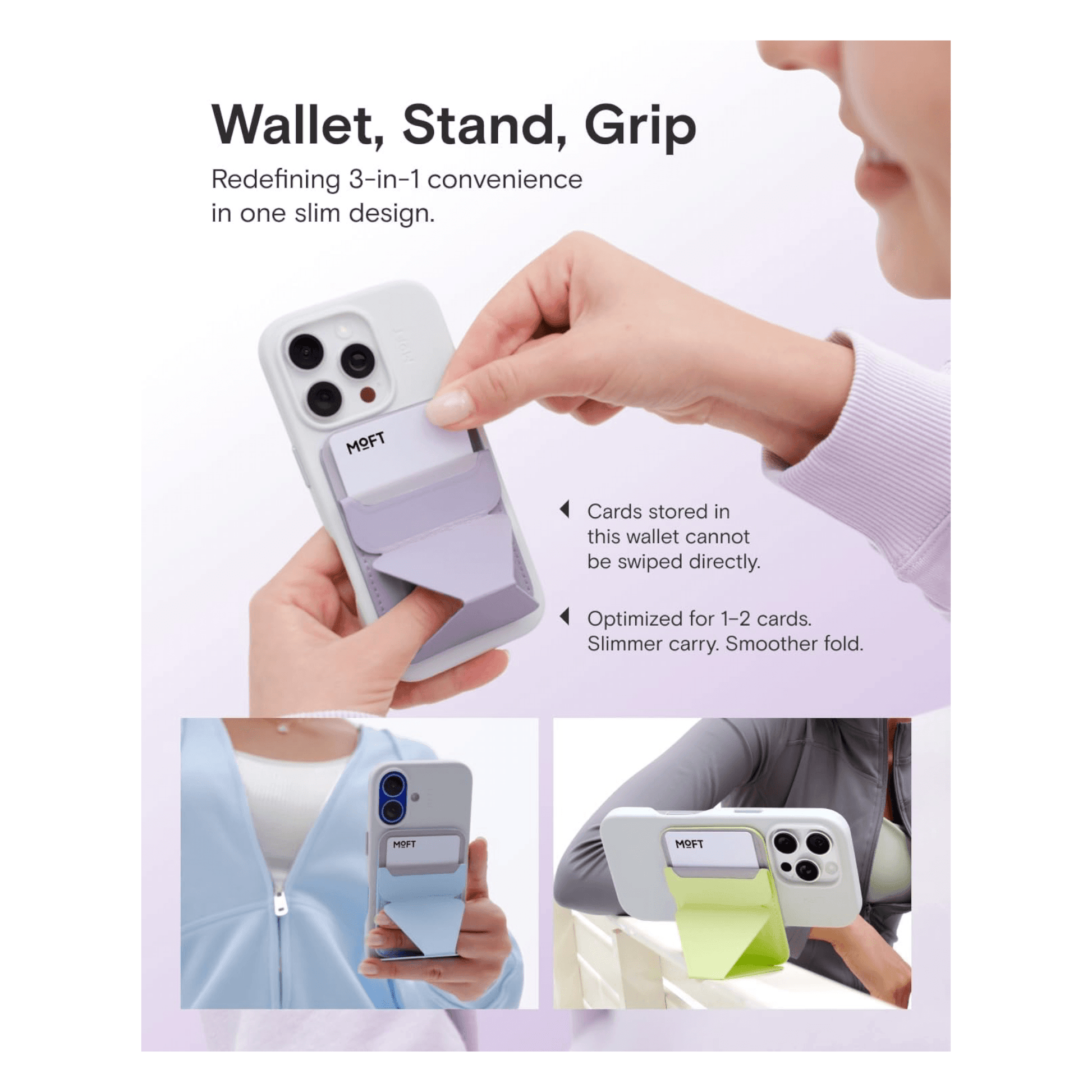 MOFT Magnetic Wallet Stand - MagSafe - Pink