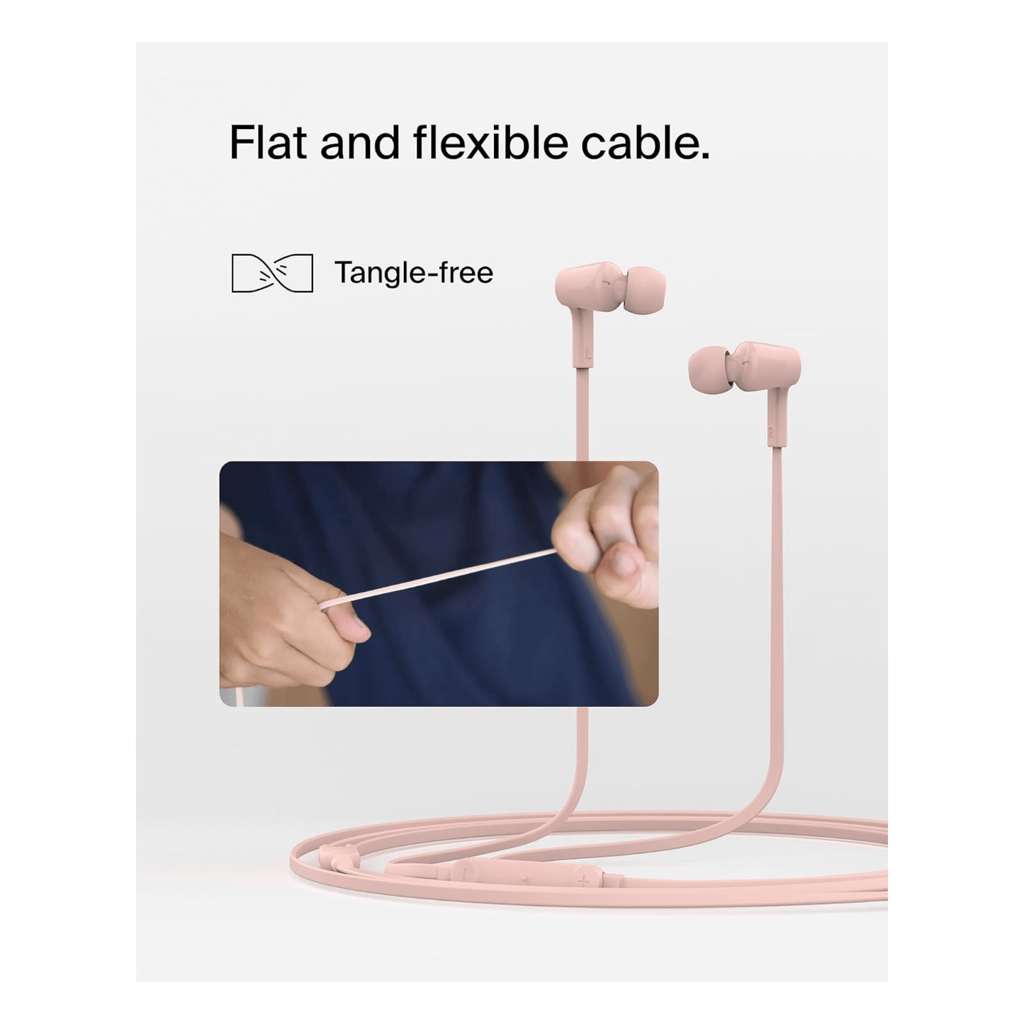 Belkin SOUNDFORM™ Headphones with USB-C, Poorly-fitting earbuds are the main contributor to headphone discomfort.