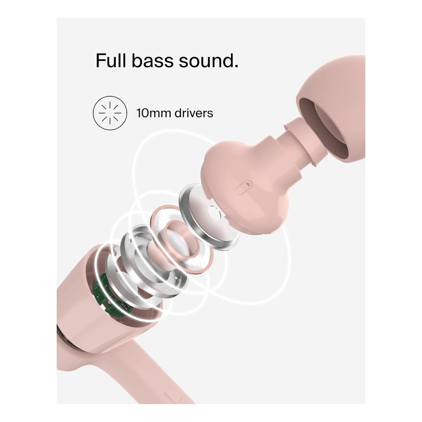 Belkin SOUNDFORM™ Headphones with USB-C Connector, with a design that actively directs  sound toward your eardrum.