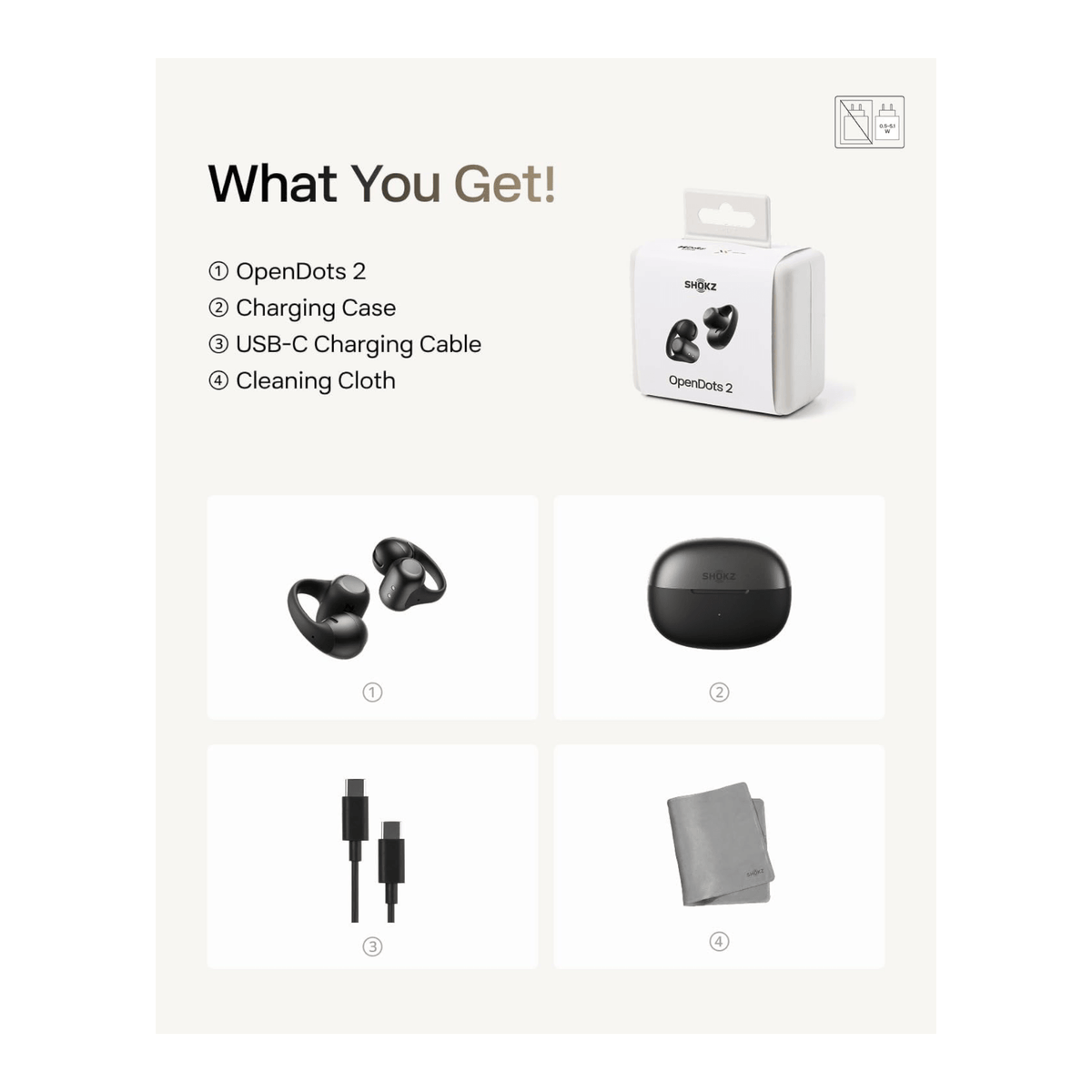 SHOKZ OpenDots 2 - Black