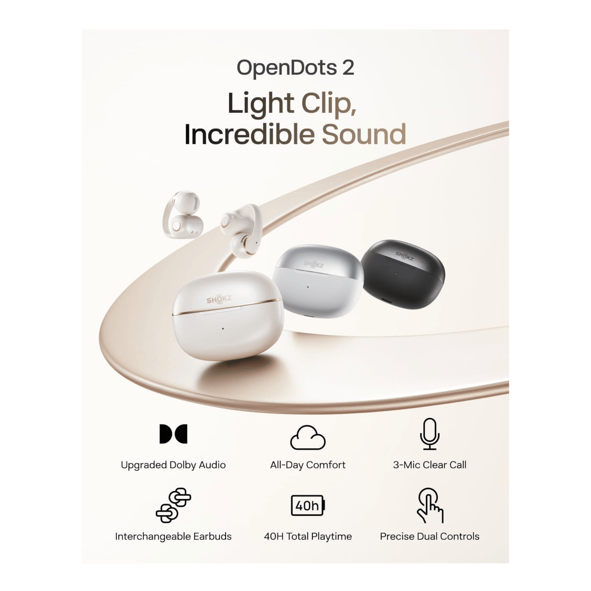 SHOKZ OpenDots 2 - Black