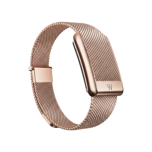WHOOP 5.0 Meridian Band from xStore in Qatar. Stainless steel, adjustable fit, premium Milanese mesh design.