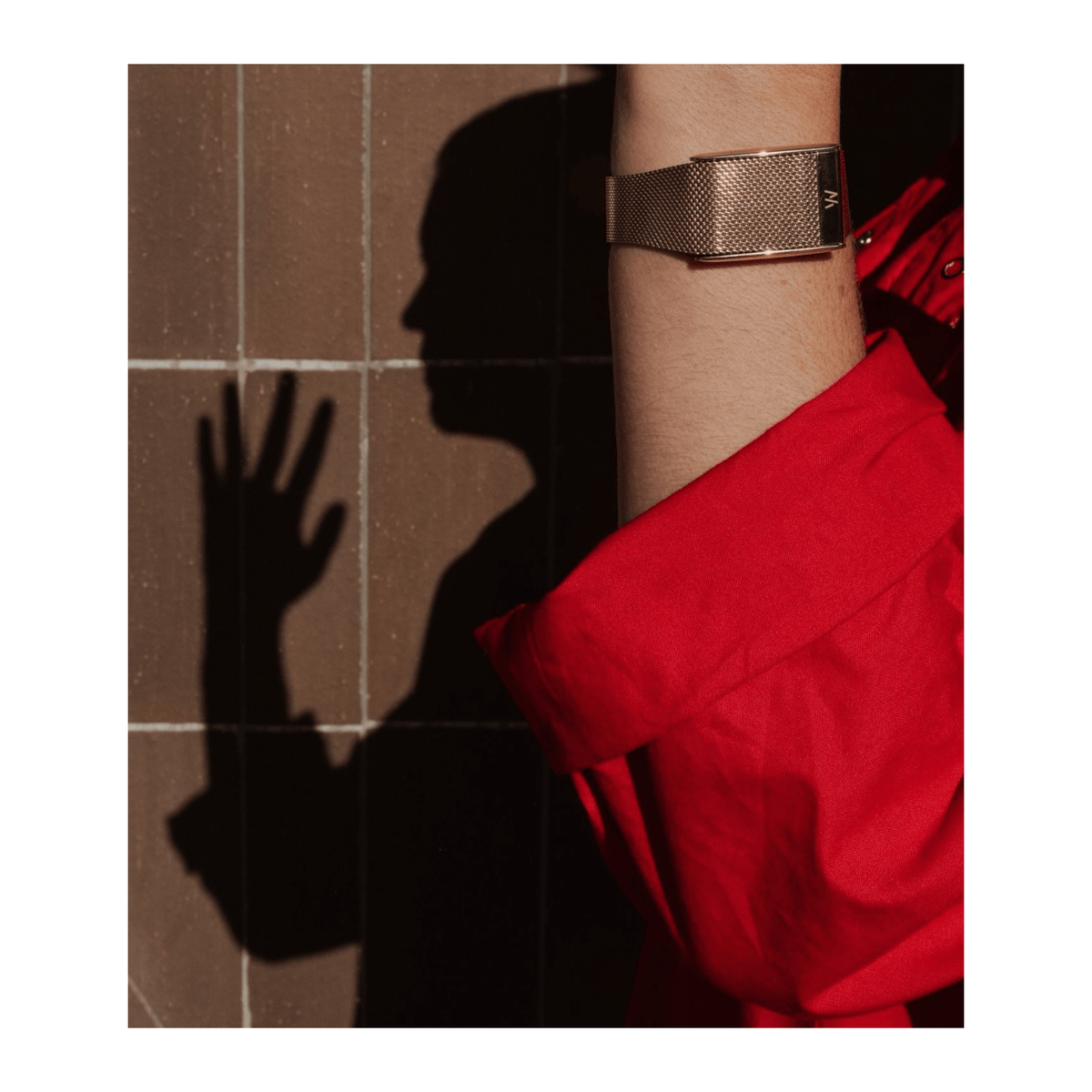 WHOOP 5.0 Meridian Band from xStore in Qatar. Stainless steel, adjustable fit, premium Milanese mesh design.