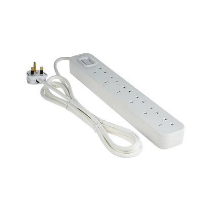 2. Belkin power extension strip 6 ports, slim design and 3 meter cord for electronics and chargers, available at xStore in Qatar.