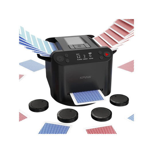 KPAW 2-in-1 Automatic Card Shuffler & Dealer, Combines automatic shuffling & dealing, Available Now From xStore.qa in Qatar. 
