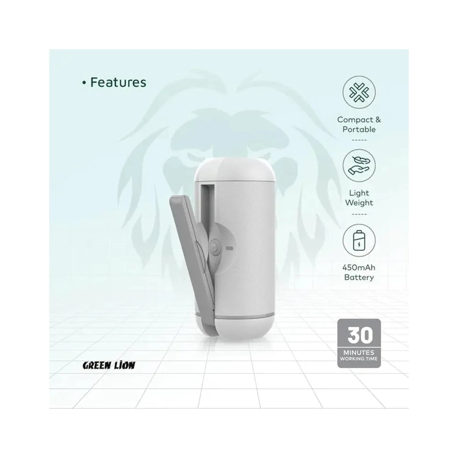 Green Lion Electric Pocket Bidet at xStore in Qatar. Powerful water flow at 500 ml/min for refreshing cleaning. 