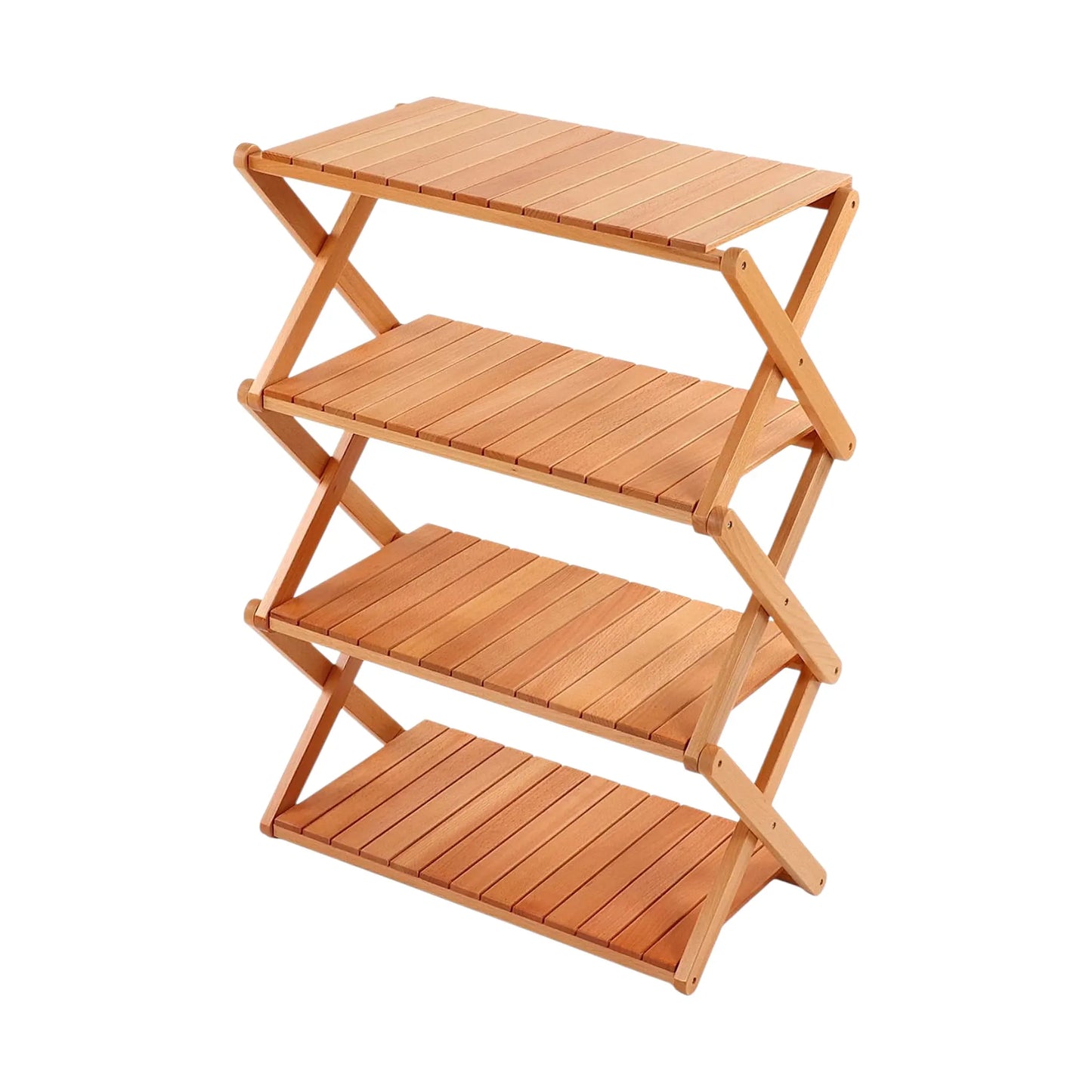 Portable Folding Wooden Shelf, Made of solid beech wood for durability & long-lasting use, Available Now From xStore.qa Qatar. 