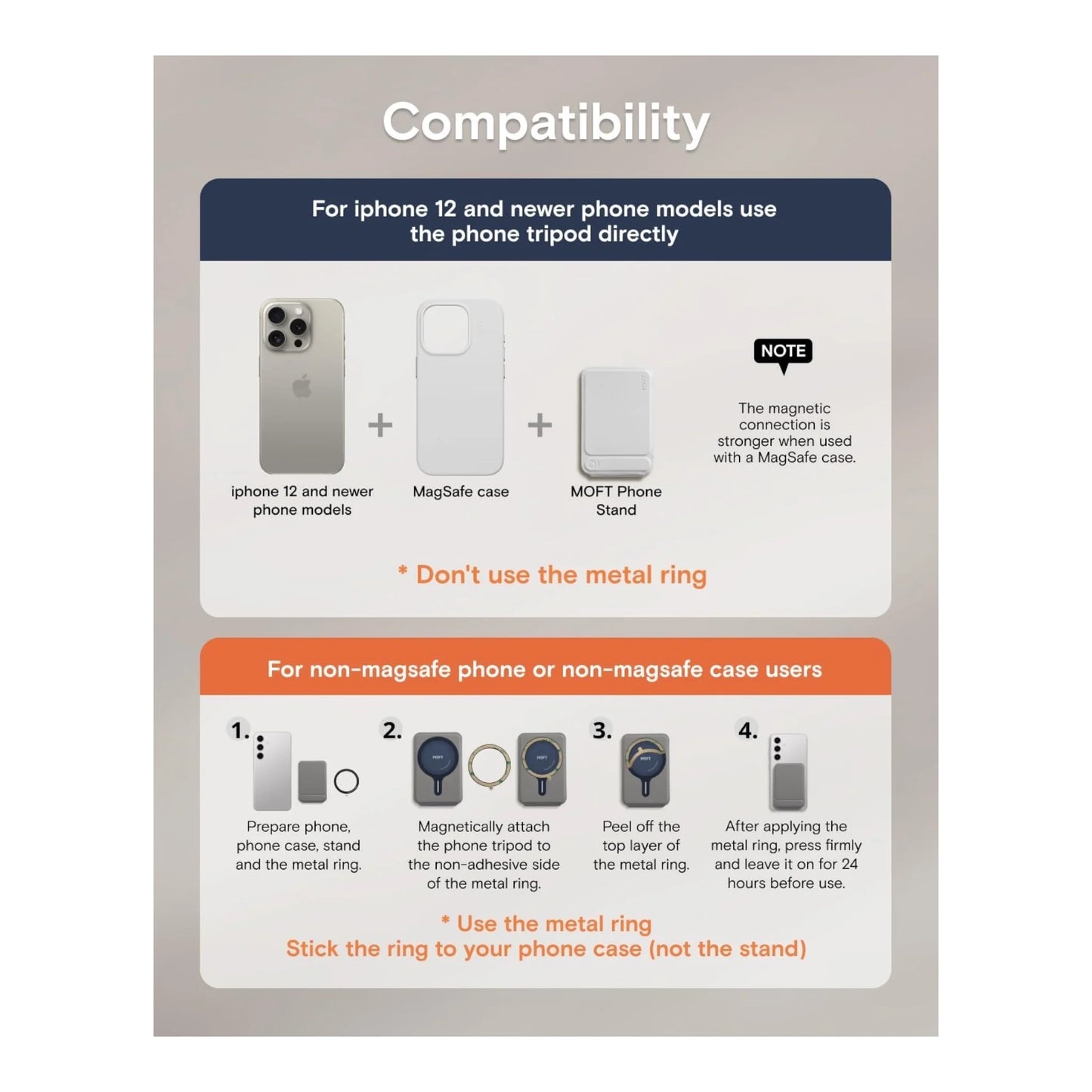 Get MOFT Phone Tripod Stand - Magsafe at xStore in Qatar, comfort on any surface, Precise angle adjustment for multi-scenario.