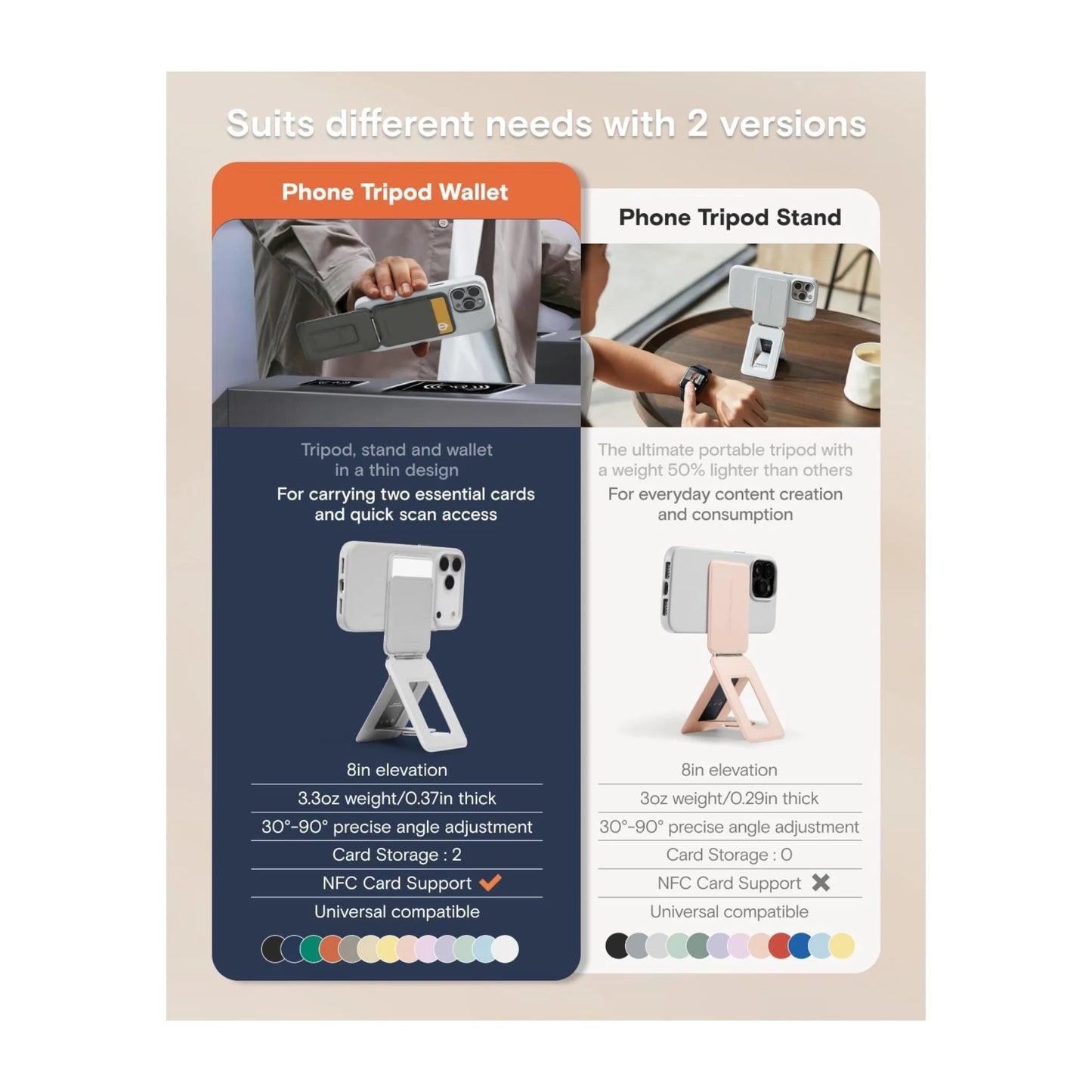 ‫احصل علي ‫ستاند ثلاثي القوائم من شركة موفت لدي اكس ستور في قطر. يدعم ماج سيف، مصنوع من جلد نباتي عالي الجودة. 