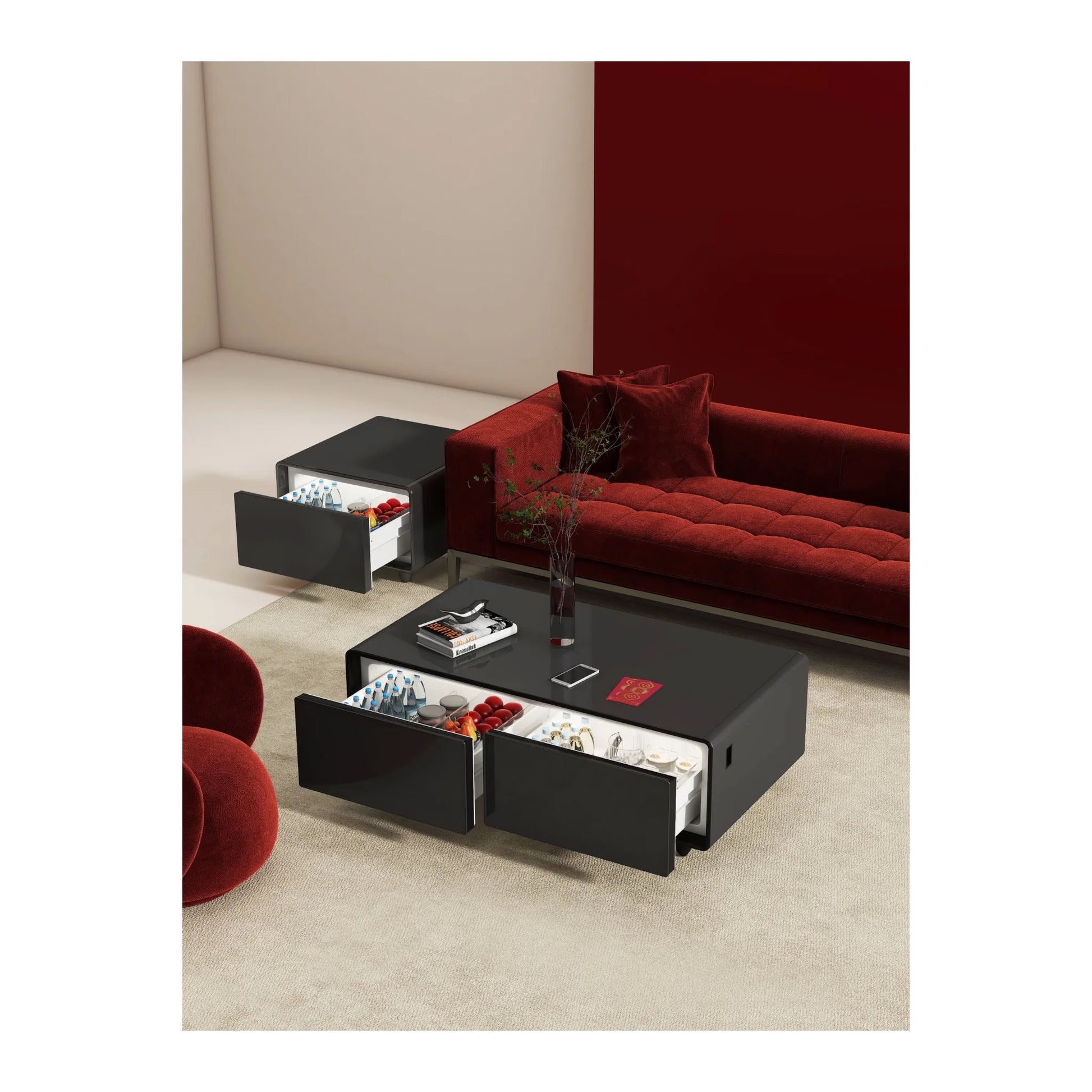 Compact design with side storage, dimensions 130cm x 71cm x 46cm, perfect for any space from xStore in Qatar.
