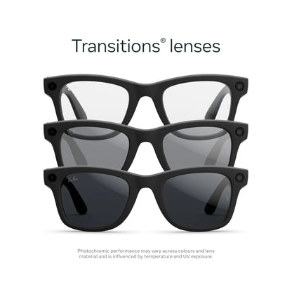 Ray-Ban Meta Wayfarer Gen 2 Matte Black / Transitions Grey - Standard