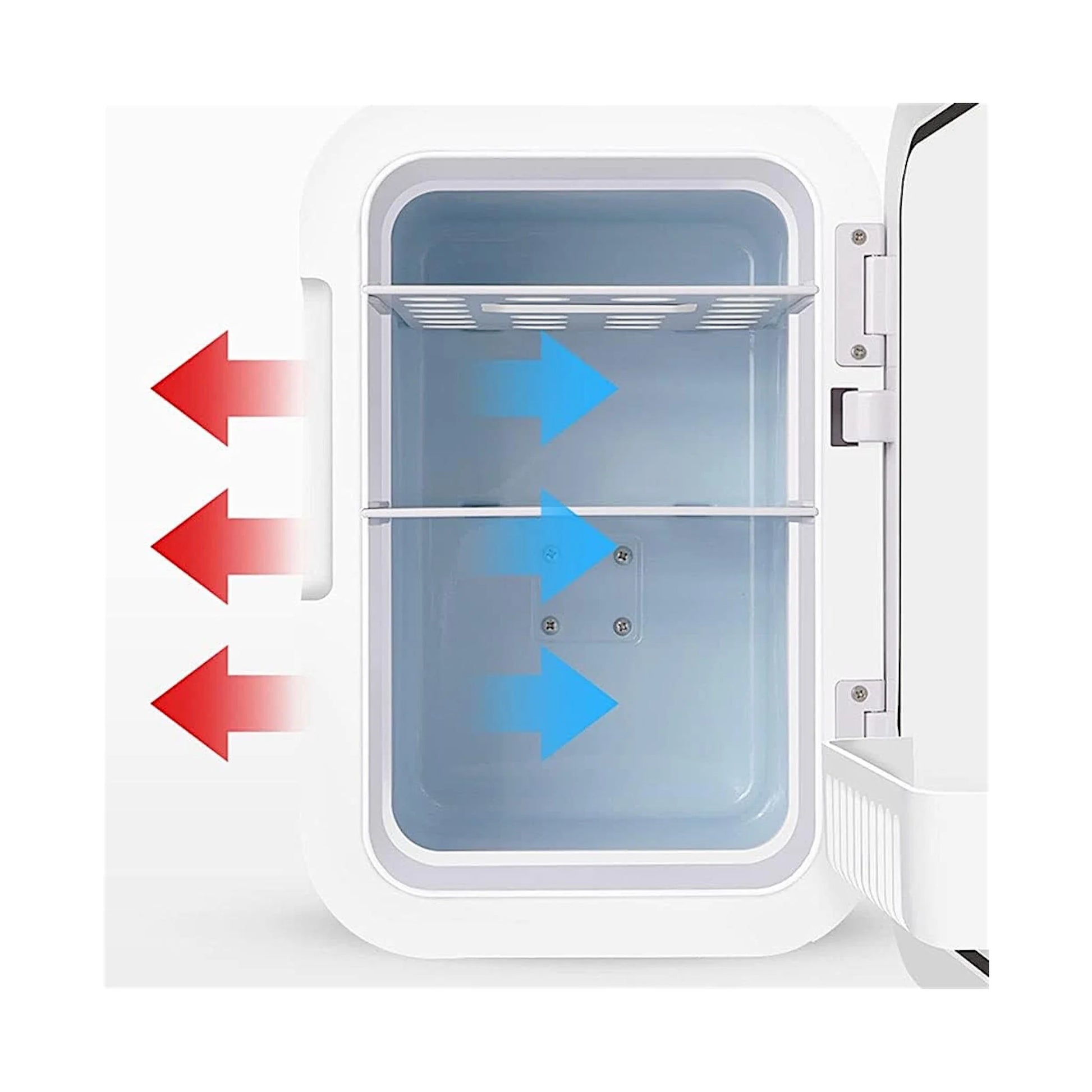 ‫احصل على ثلاجة محمولة صغيرة سعة ٨ لتر من اكس ستور في قطر. تبريد وتسخين، تصميم صغير وخفيف يناسب السفر، المكتب، الغرف. 