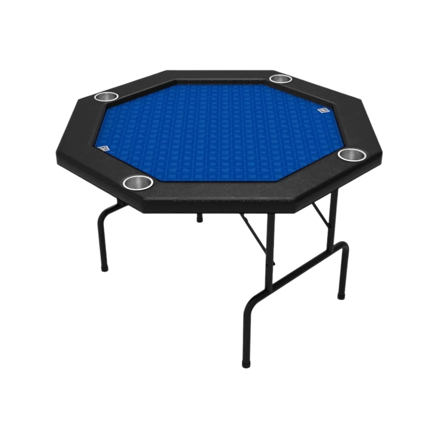 Elegant octagonal card table with high-quality wood, sturdy metal legs, curved leather edges, foldable, from xStore.qa in Qatar