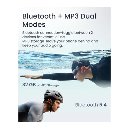 SHOKZ OpenSwim Pro - Grey, Open-Ear Design for Safety&Comfort, Bluetooth & MP3 Dual Modes, at xStore.qa in Qatar.