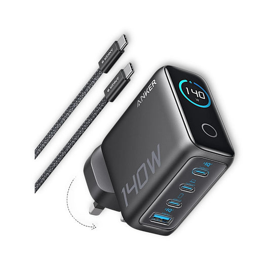 Anker 140W 4-Port GaN Fast Charger, Enjoy convenience of powering 4 devices with GaN technology. in Qatar at xStore.qa