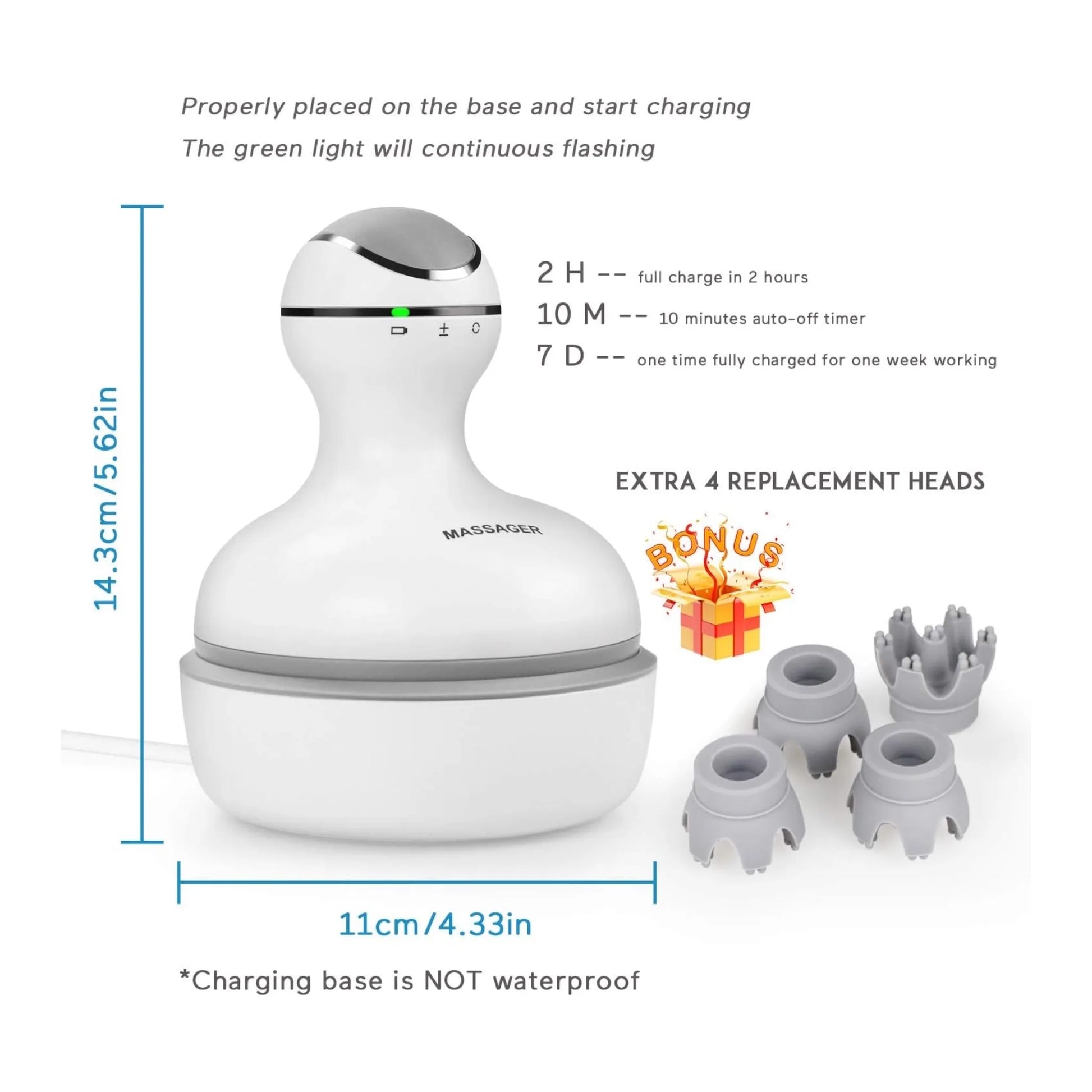 Portable Electric Scalp & Body Massager, massager designed to relieve stress and promote relaxation. available at xStore in Qatar.