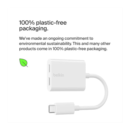 Belkin USB-C Audio + Charge Adapter - White
