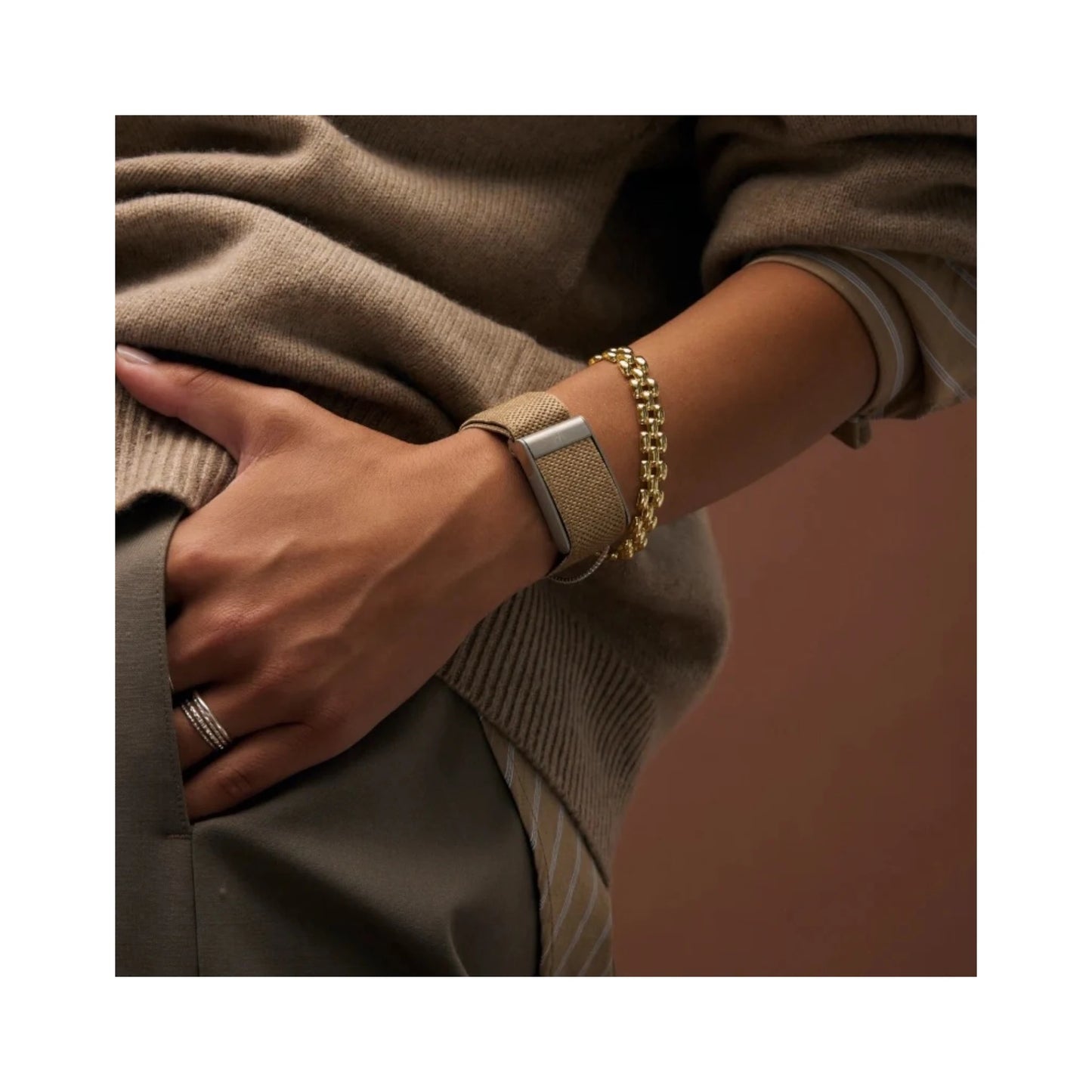 Whoop 5 SuperKnit Band - Sepia