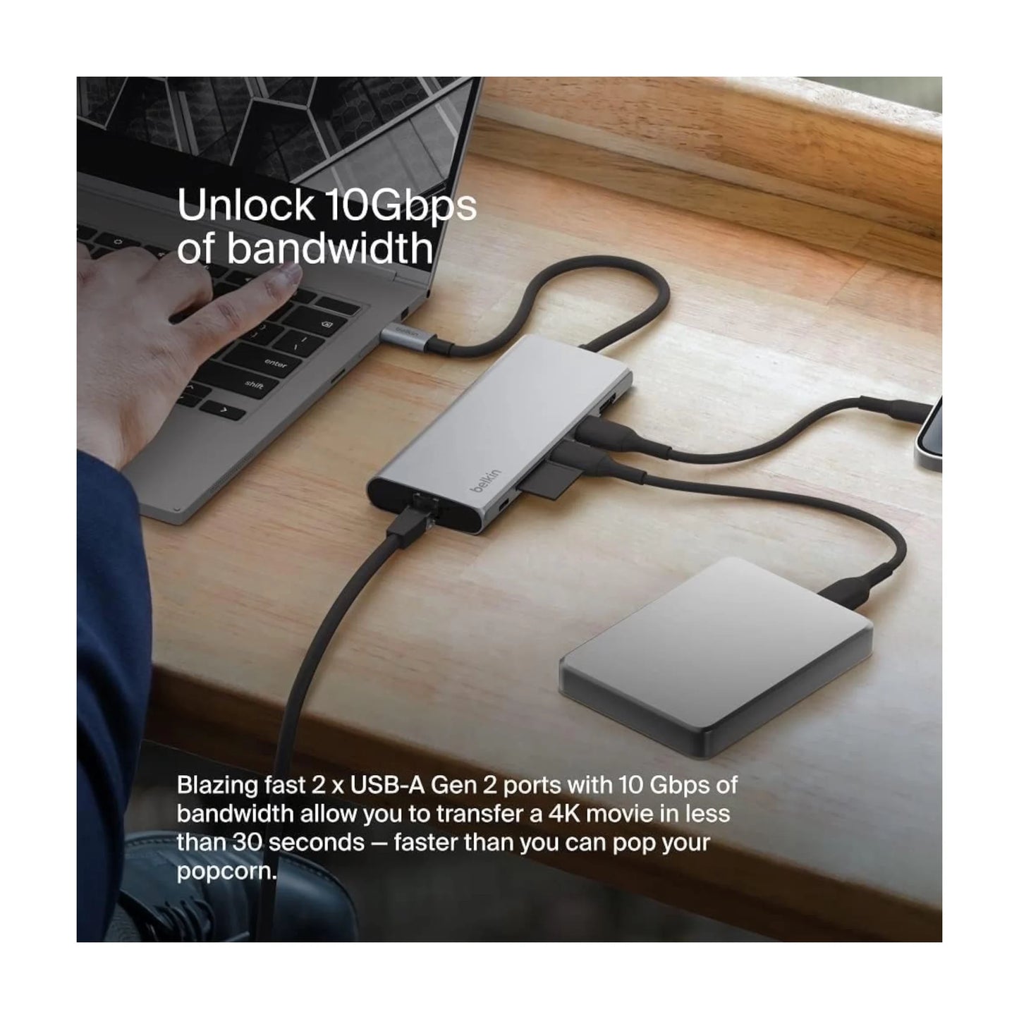 ‫وصلة بيلكن USB-C ٧ منافذ