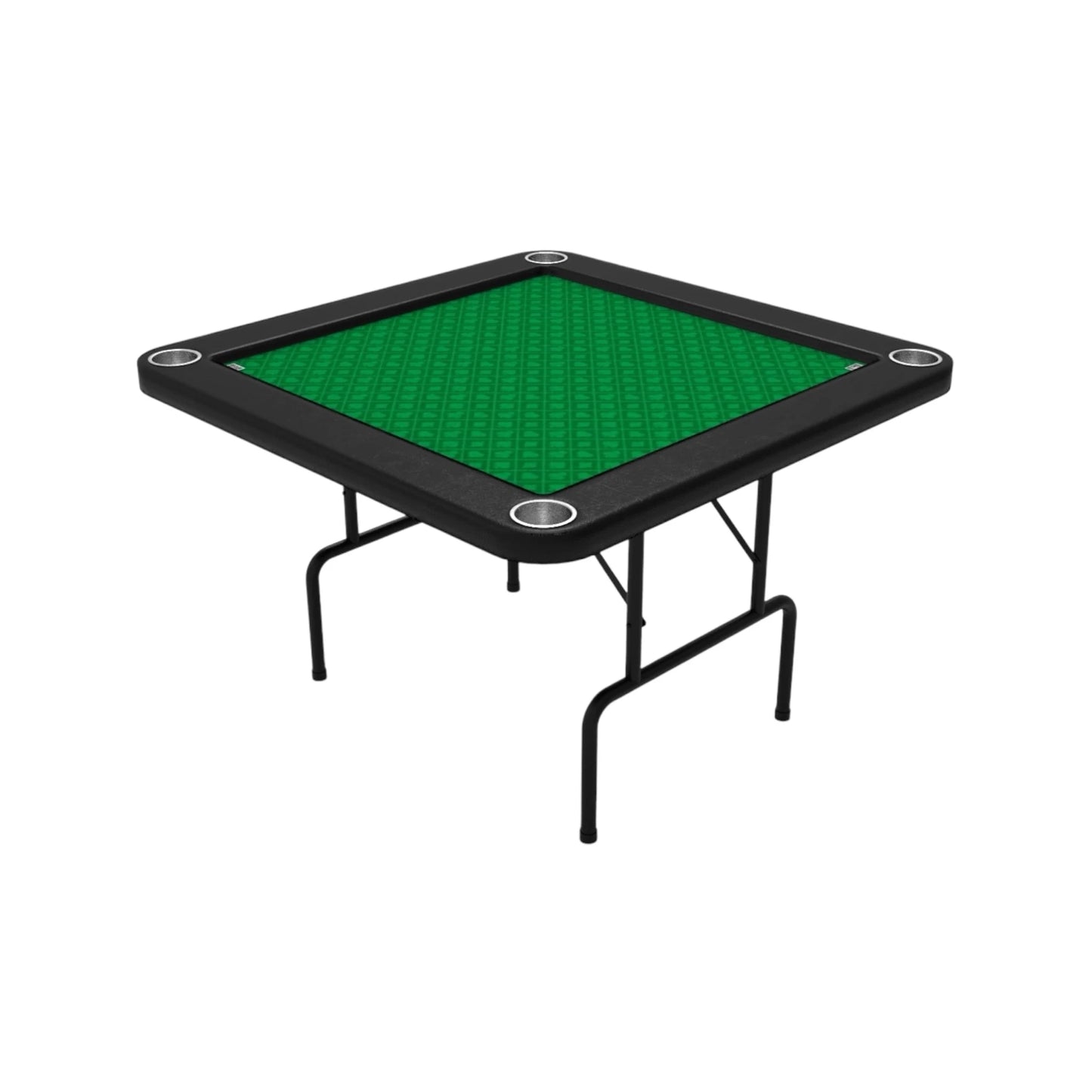 Square playing card table, folding legs, handcrafted, quality materials, cup holders, spill-proof surface, from xStore in Qatar.