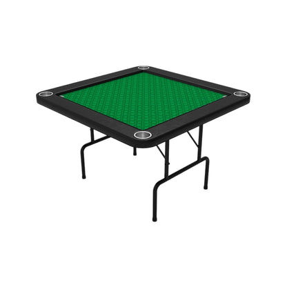 Square playing card table, folding legs, handcrafted, quality materials, cup holders, spill-proof surface, from xStore in Qatar.