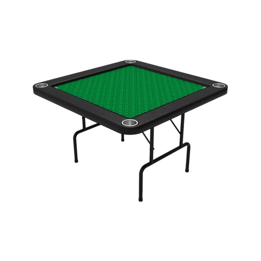 Square playing card table, folding legs, handcrafted, quality materials, cup holders, spill-proof surface, from xStore in Qatar.