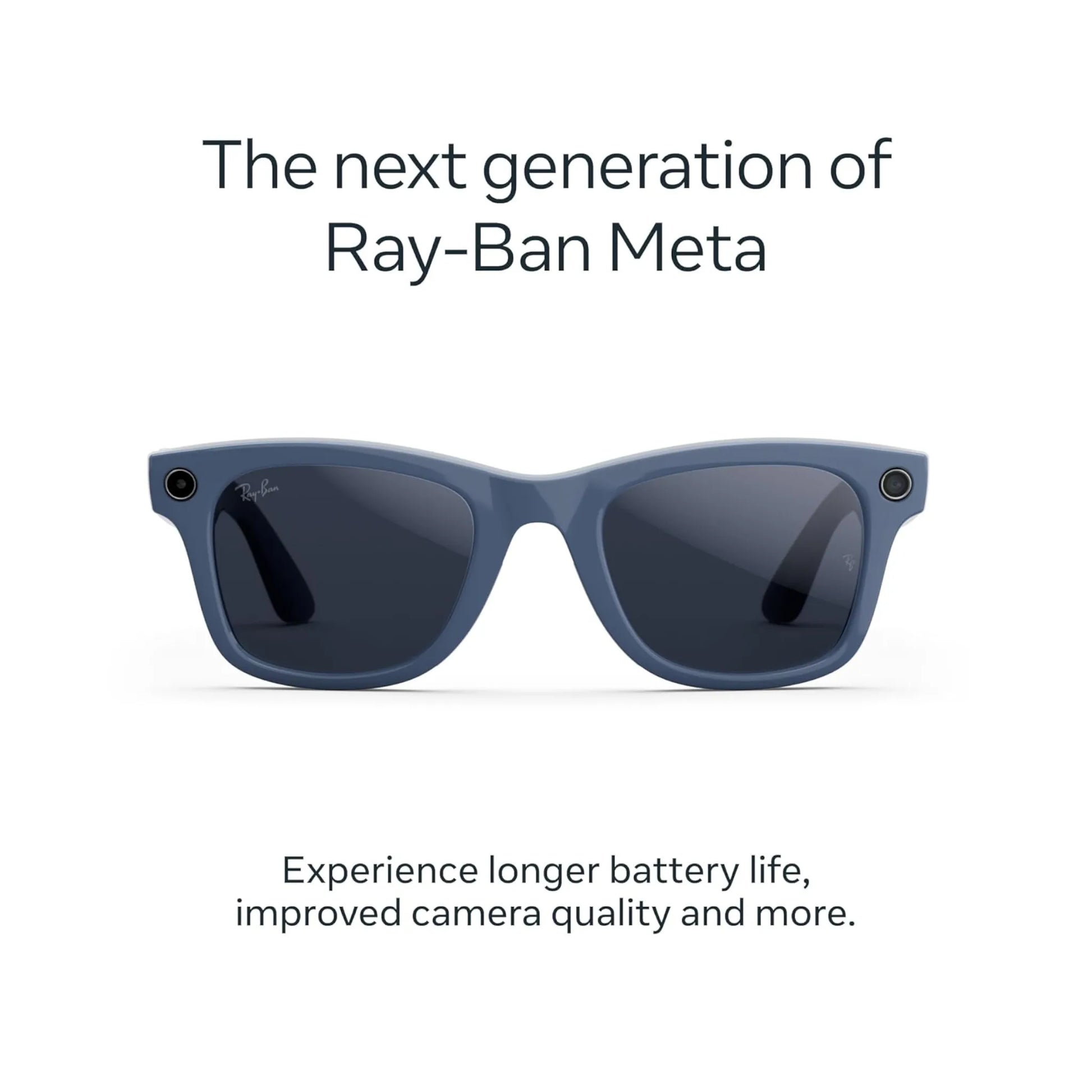 Ray-Ban Meta Wayfarer Gen 2 Shiny Cosmic Blue / Transitions Sapphire - Large