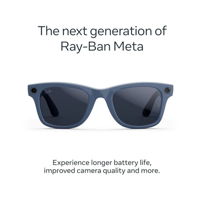 Ray-Ban Meta Wayfarer Gen 2 Shiny Cosmic Blue / Transitions Sapphire - Large