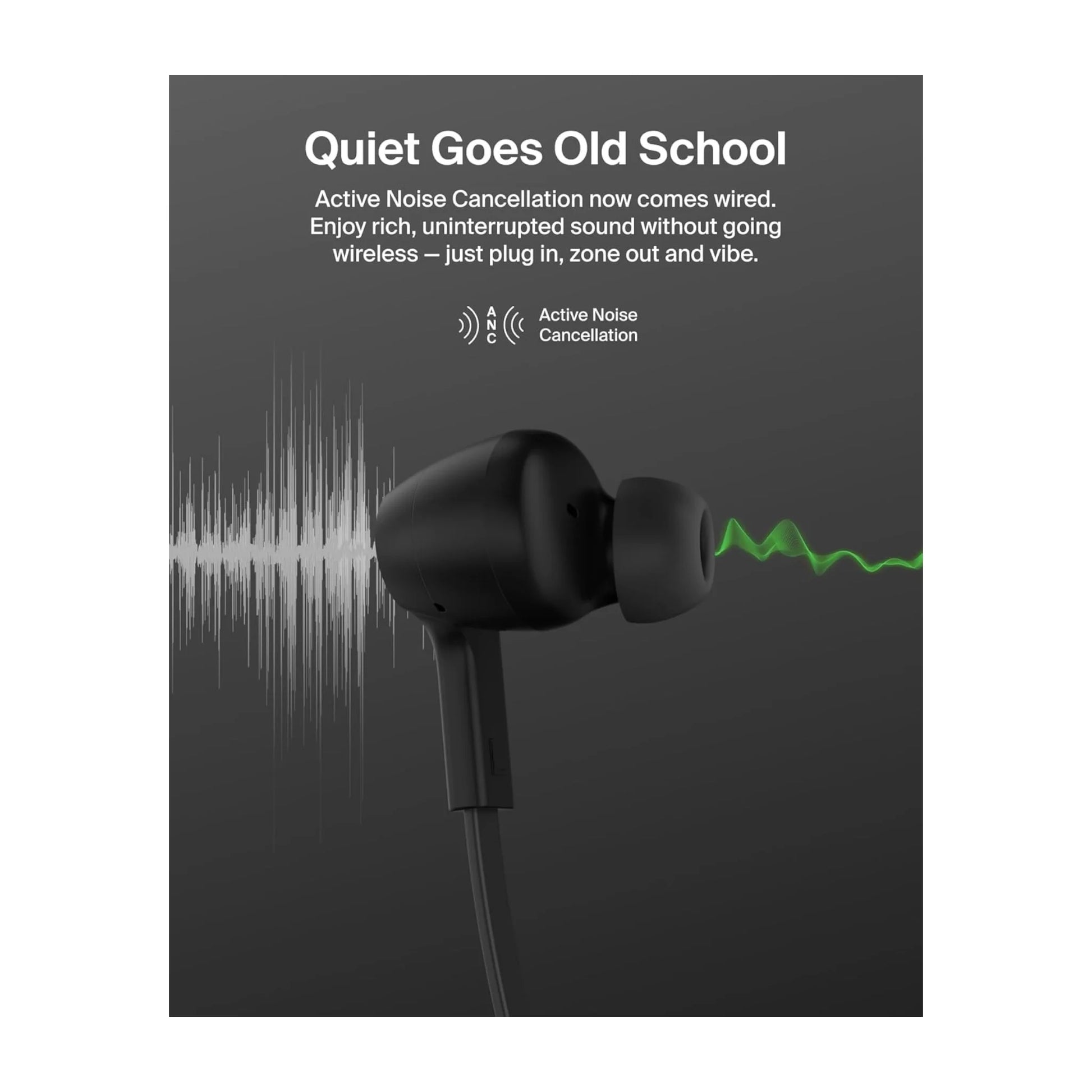 Belkin SoundForm USB-C In-Ear Earphones with ANC at xStore in Qatar, Built-in microphone with noise reduction for clear calls.