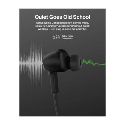Belkin SoundForm USB-C In-Ear Earphones with ANC at xStore in Qatar, Built-in microphone with noise reduction for clear calls.