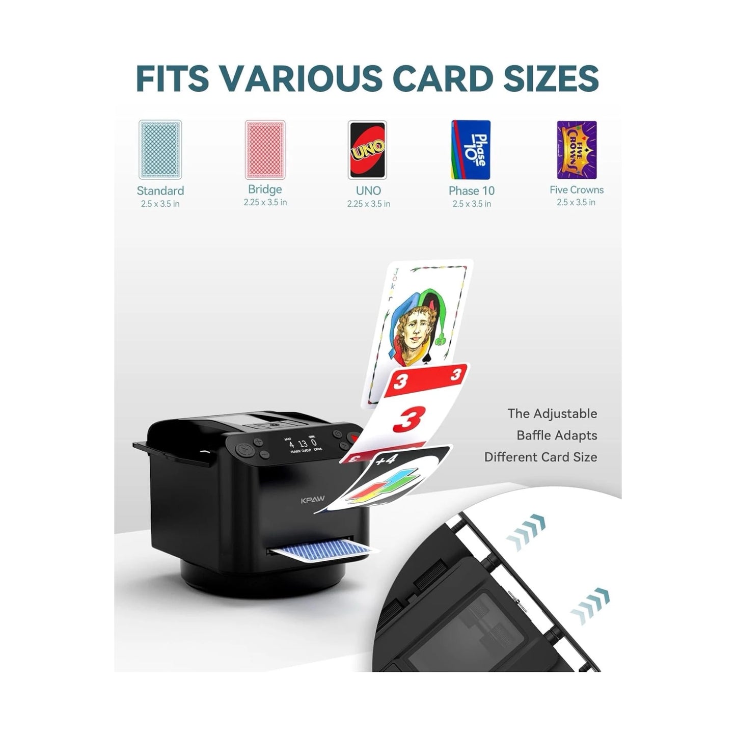 KPAW 2-in-1 Automatic Card Shuffler & Dealer, Combines automatic shuffling & dealing, Available Now From xStore.qa in Qatar. 