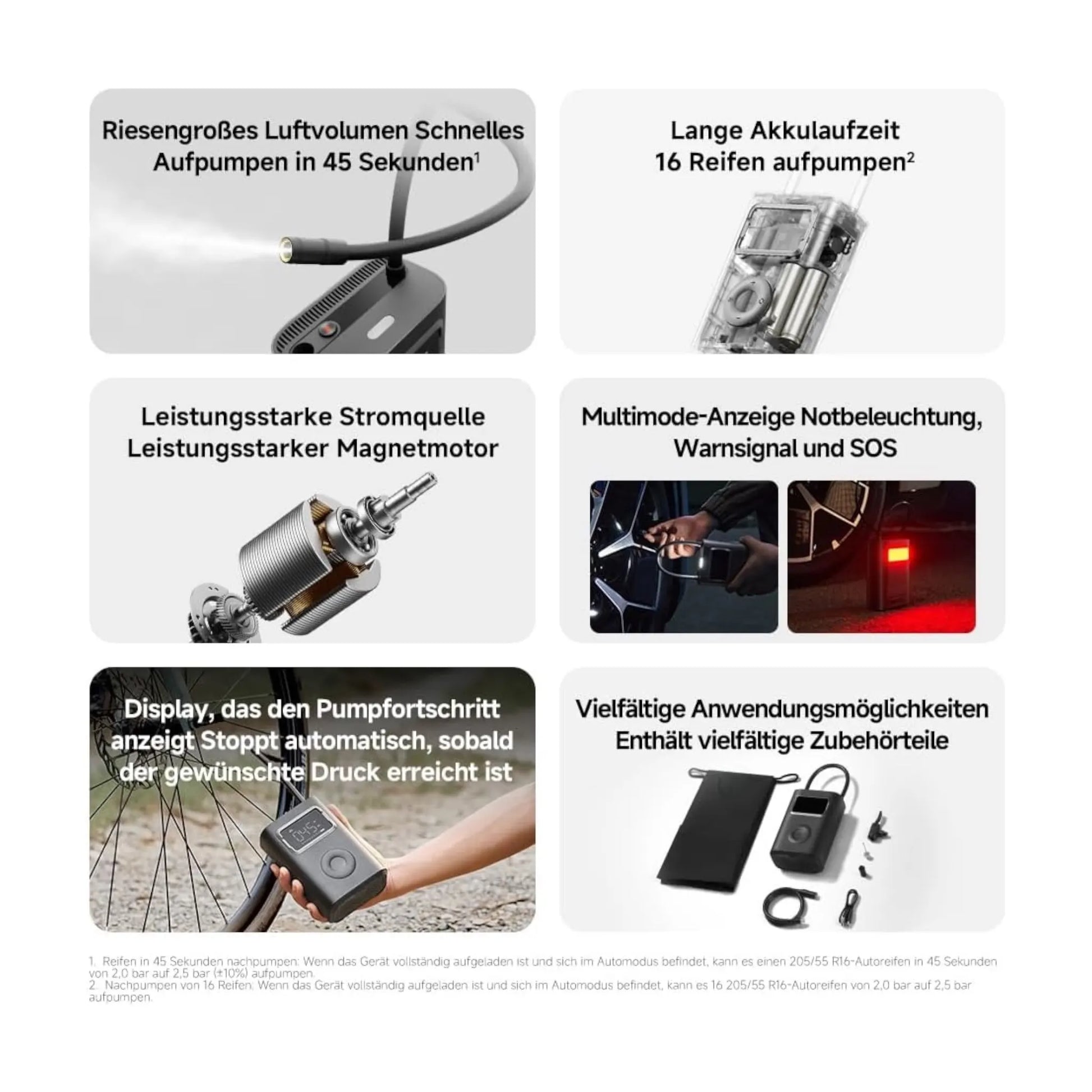 ‫احصل على منفاخ هواء شاومي ٢ برو من اكس ستور  في قطر. بطارية قوية، شاشة، إضاءة LED، شحن USB-C، للسيارات والدراجات والكرات. 