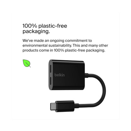 Belkin USB-C Audio + Charge Adapter - Black