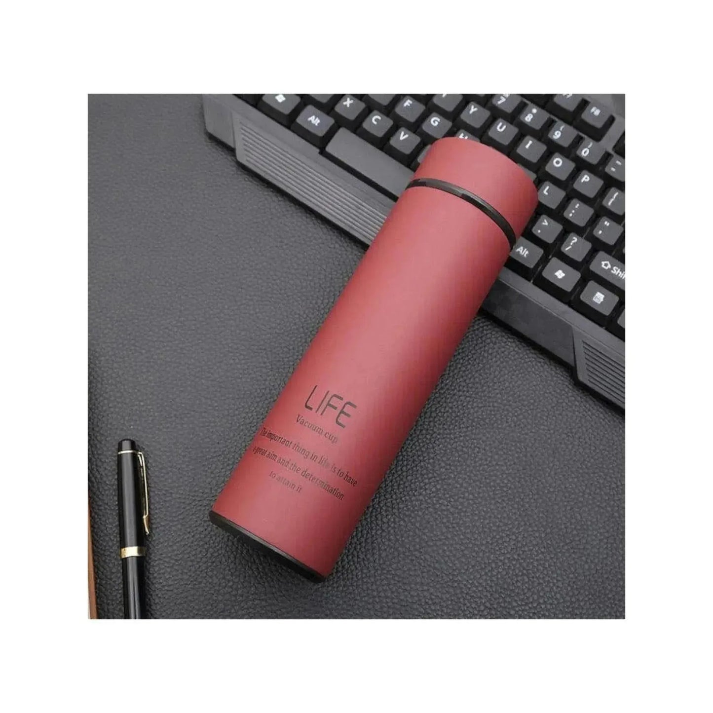 Hot/Cold Stainless Steel LIFE Vacuum Cup - Insulated for temperature control, durable and sleek, perfect for drinks, available at xStore in Qatar.