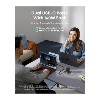 Anker 140W 4-Port GaN Fast Charger, Enjoy convenience of powering 4 devices with GaN technology. in Qatar at xStore.qa