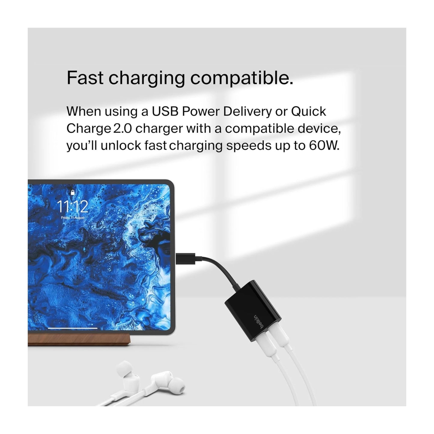 Belkin USB-C Audio + Charge Adapter - Black